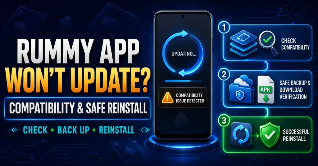 Rummy App Won’t Update? Compatibility & Safe Reinstall
